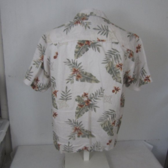 Summa vintage Men Hawaiian camp shirt p2p 24 L aloha luau tropical linen blend - Picture 8 of 10